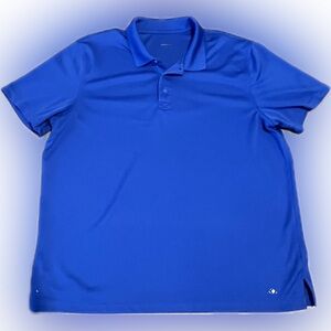 💥Nordic Track Men’s Brilliant Blue Textured Polo Golf Shirt Top Short Sleeve XXL